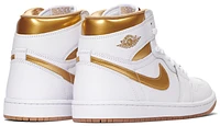 Jordan Womens AJ1 High Remastered - Basketball Shoes White/Gold