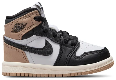 Jordan Girls Retro 1 High OG RMST - Girls' Toddler Basketball Shoes Black/Legend Medium Brown/White