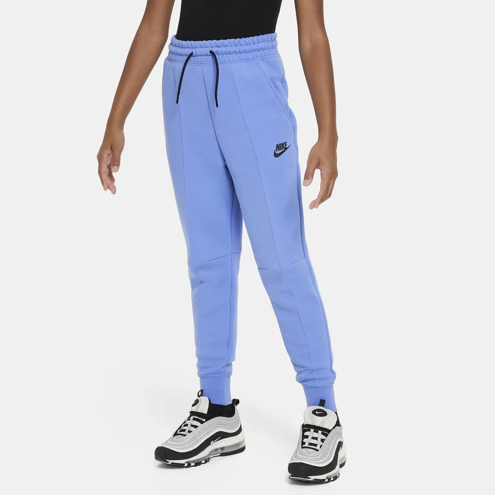 Nike Girls Tech Fleece Joggers - Girls' Grade School Black/Polar/Black