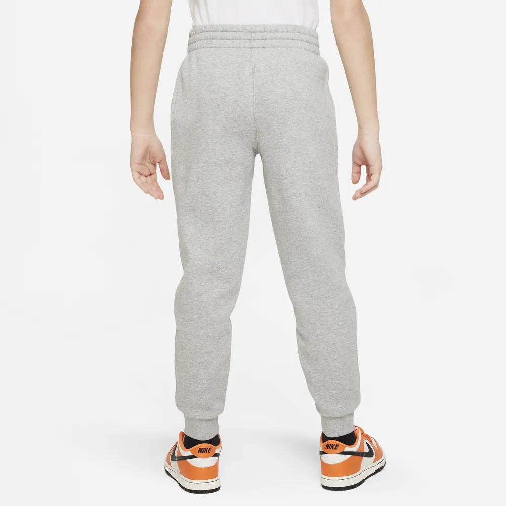 Nike Boys NSW Club LBR Fleece Joggers - Boys' Grade School White/Dark Grey Heather