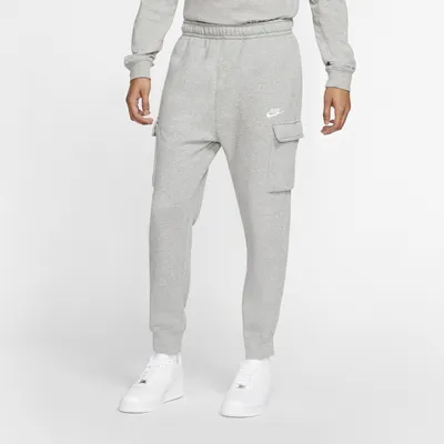 Nike Mens NSW Cargo Club Pants - Dark Steel Grey/Dark Grey Heather/White