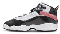 Jordan Girls 6 Rings - Girls' Grade School Shoes Anthracite/White/Red Stardust