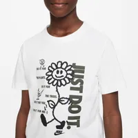 Nike Boys NSW JDI Flower T-Shirt - Boys' Grade School White