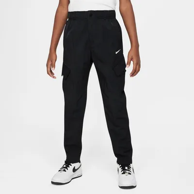 Nike Boys Woven Cargo Pants - Boys' Grade School Black/Black