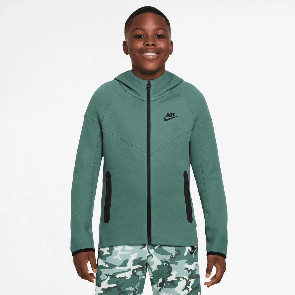 Nike Boys NSW Tech Fleece Full-Zip Hoodie - Boys' Grade School Blue/Bicoastal