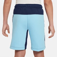 Nike Boys Tech Fleece Shorts - Boys' Grade School Black/Midnight Navy/Aquarius Blue