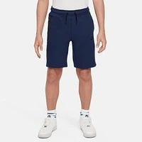 Nike Boys Tech Fleece Shorts - Boys' Grade School Black/Midnight Navy/Aquarius Blue