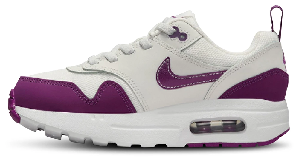 Nike Boys Air Max 1 EasyOn - Boys' Preschool Shoes White/Violet