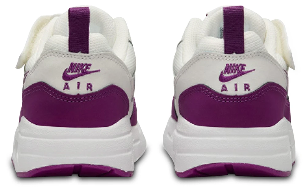 Nike Boys Air Max 1 EasyOn - Boys' Preschool Shoes White/Violet