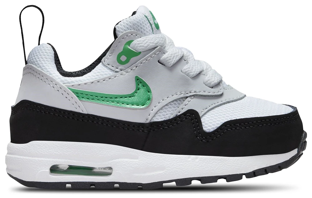 Nike Boys Air Max 1 EasyOn - Boys' Toddler Running Shoes White/Stadium Green/Pure Platinum