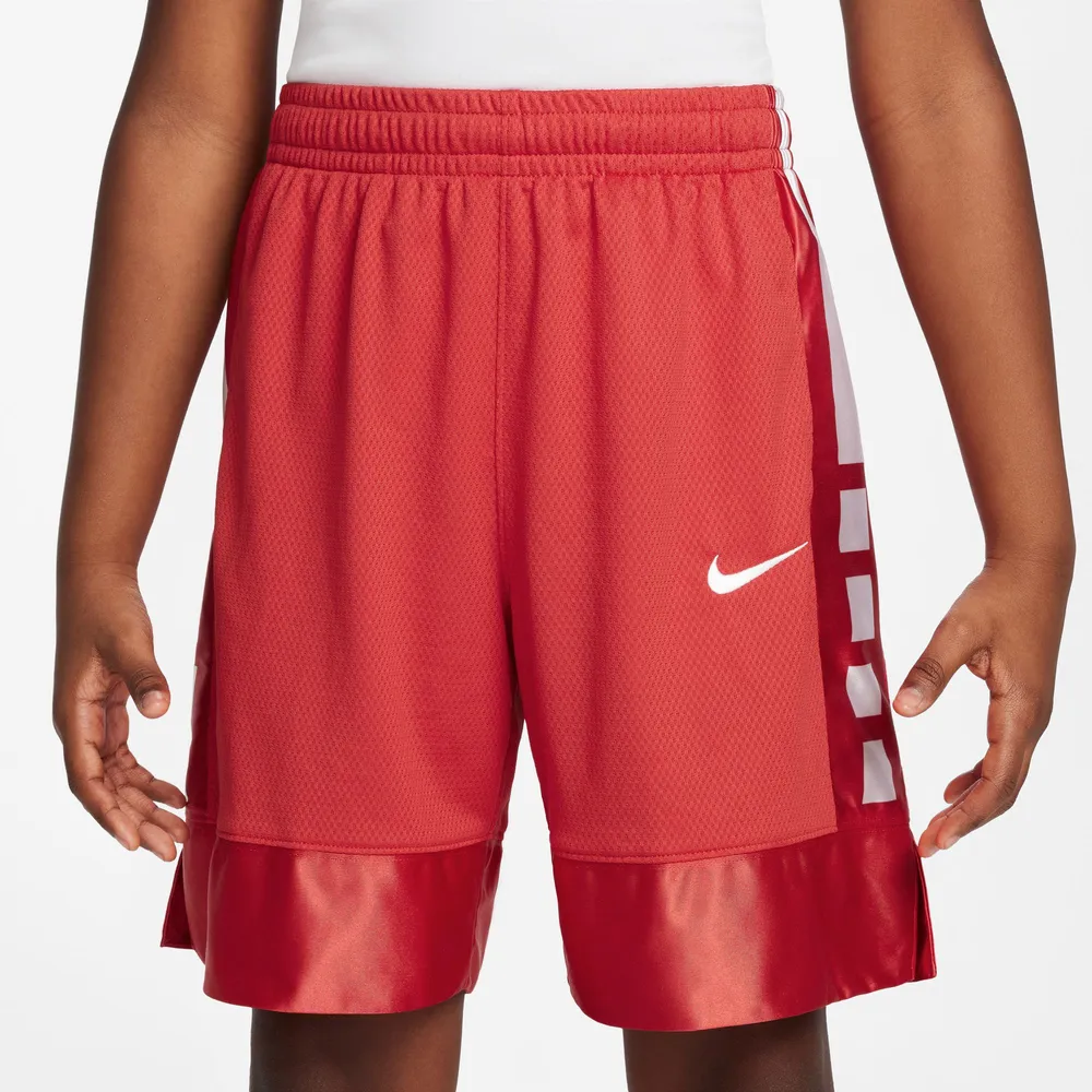 Nike Boys Nike Dri-FIT Elite 23 Stripe Shorts - Boys' Grade School White/Red Size M