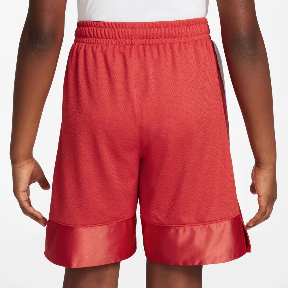 Nike Boys Nike Dri-FIT Elite 23 Stripe Shorts - Boys' Grade School White/Red Size M