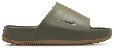 Nike Mens Calm Slides - Shoes Med Olive/Med Olive/Gum Brown