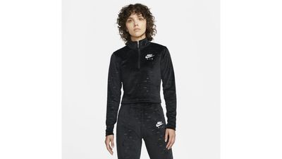 Nike Sportswear Air Velour Quarter-Zip Long Sleeve Top - Women's