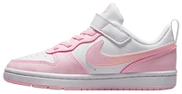 Nike Girls Court Borough Low Recraft - Girls' Preschool Basketball Shoes White/Pink Foam