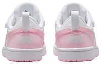 Nike Girls Court Borough Low Recraft - Girls' Preschool Basketball Shoes White/Pink Foam