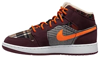 Jordan Girls AJ 1 Mid SE - Girls' Grade School Basketball Shoes Maroon/Orange/Black