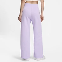 Nike Womens Nike Phoenix High Rise Wide Pants - Womens Violet Mist/Sail Size XL