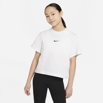 Nike Girls Essential Boxy T-Shirt - Girls' Grade School White