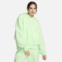 Nike Womens Nike PHNX Fleece OS Pullover Hoodie - Womens Vapor Green/Sail Size S