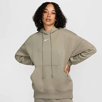 Nike Womens Phoenix Fleece OS Pullover Hoodie - Light Army/Sail