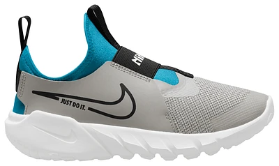 Nike Boys Flex Runner 2 - Boys' Grade School Running Shoes Light Iron Ore/Black/Blue Lightning