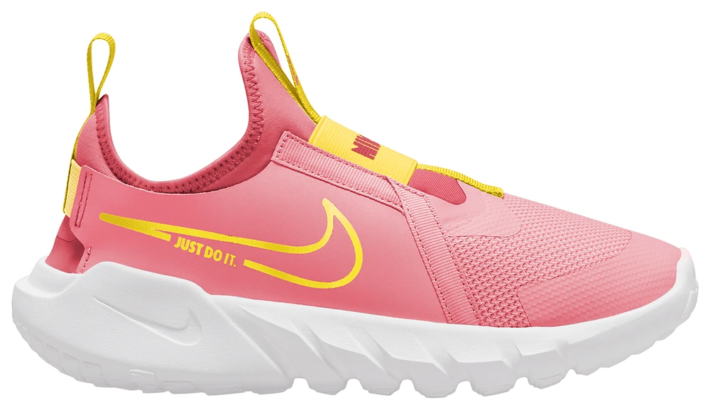 Nike Girls Flex Runner 2 - Girls' Grade School Running Shoes White/Citron Pulse/Coral Chalk