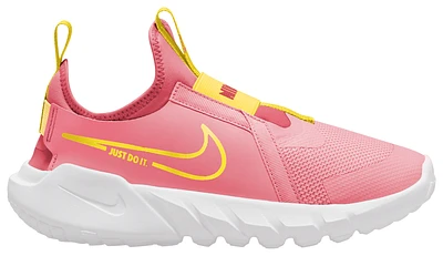 Nike Girls Flex Runner 2 - Girls' Grade School Running Shoes White/Citron Pulse/Coral Chalk