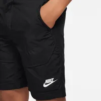 Nike Boys Woven Utility Cargo Shorts - Boys' Grade School Black/White