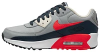 Nike Boys Air Max 90 LTR - Boys' Grade School Running Shoes Red/Grey/Navy