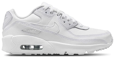 Nike Boys Air Max 90 - Boys' Grade School Shoes White/White/Metallic Silver
