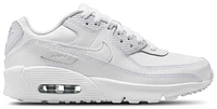 Nike Boys Air Max 90 - Boys' Grade School Shoes White/White/Metallic Silver