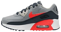 Nike Boys Air Max 90 - Boys' Preschool Running Shoes Light Smoke Grey/Bright Crimson/Dark Obsidian