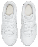 Nike Boys Nike Air Max 90 - Boys' Preschool Shoes White/White/Metallic Silver Size 01.0