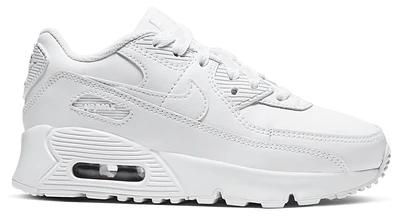 Nike Boys Nike Air Max 90 - Boys' Preschool Shoes White/White/Metallic Silver Size 01.0