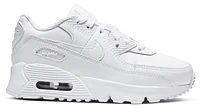 Nike Boys Nike Air Max 90 - Boys' Preschool Shoes White/White/Metallic Silver Size 01.0