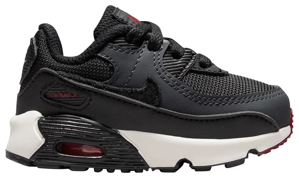 Nike Boys Nike Air Max 90 - Boys' Toddler Running Shoes Anthracite/Black/Team Red Size 04.0