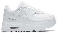 Nike Boys Air Max 90 - Boys' Toddler Running Shoes White/White/Met Silver