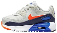 Nike Boys Air Max 90 - Boys' Toddler Running Shoes Summit White/Safety Orange/Midnight Navy