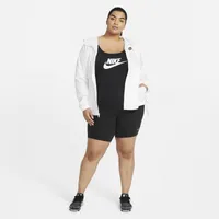 Nike Womens Plus Essential Bike LBR Shorts - White/Black