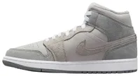 Jordan Womens Jordan AJ 1 Mid SE V2 - Womens Basketball Shoes Particle Grey/College Grey Size 05.5