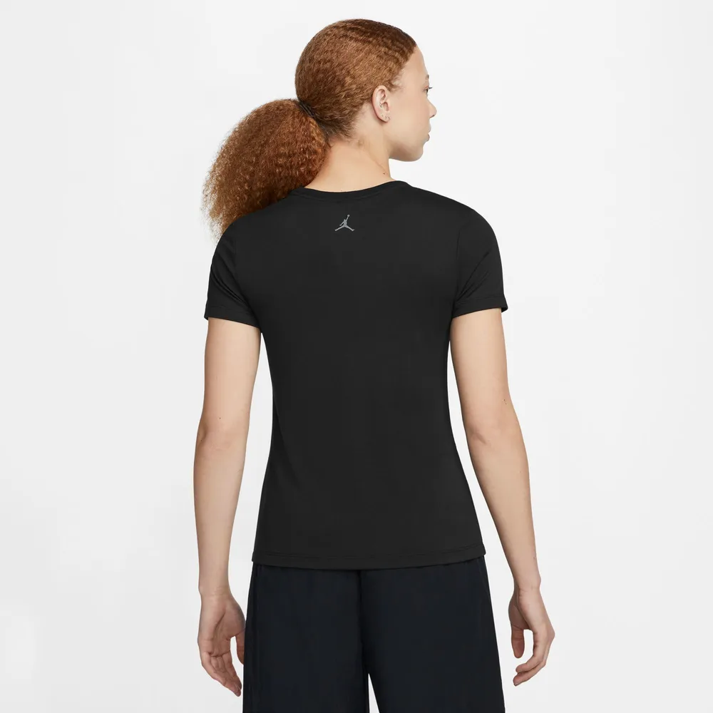 Jordan Womens Slim Graphic Short Sleeve T-Shirt - Black/Smoke Gray