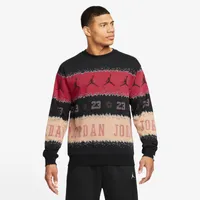 Jordan Mens Essential Member Holiday Fleece Crew - Gym Red/Black