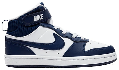 Nike Boys Court Borough Mid 2 - Boys' Preschool Shoes Blue Void/White/Signal