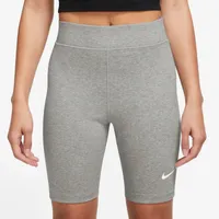 Nike Womens Nike Classic HR 8" Shorts - Womens Dark Grey Heather/Sail Size XS