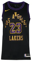 Nike Mens Lebron James Lakers MNK Dri-FIT Swingman City Edition Jersey - Black