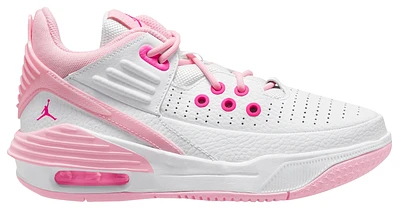 Jordan Girls Max Aura 5 Fund - Girls' Grade School Basketball Shoes White/Med Soft Pink/Fierce Pink