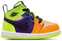 Jordan Boys AJ 1 Mid SE Uni - Boys' Toddler Shoes Vivid Orange/Volt/Black