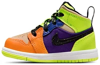 Jordan Boys AJ 1 Mid SE Uni - Boys' Toddler Shoes Vivid Orange/Volt/Black