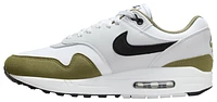 Nike Mens Nike Air Max 1 - Mens Running Shoes White/Black/Grey Size 08.0